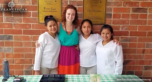 Maeve with some of her students