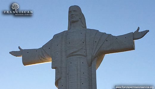 View of the Christ statue up close